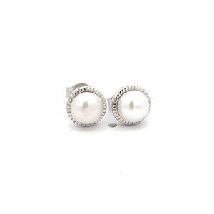925 Sterling Silver Stud Earrings Freshwater Pearl